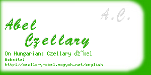 abel czellary business card